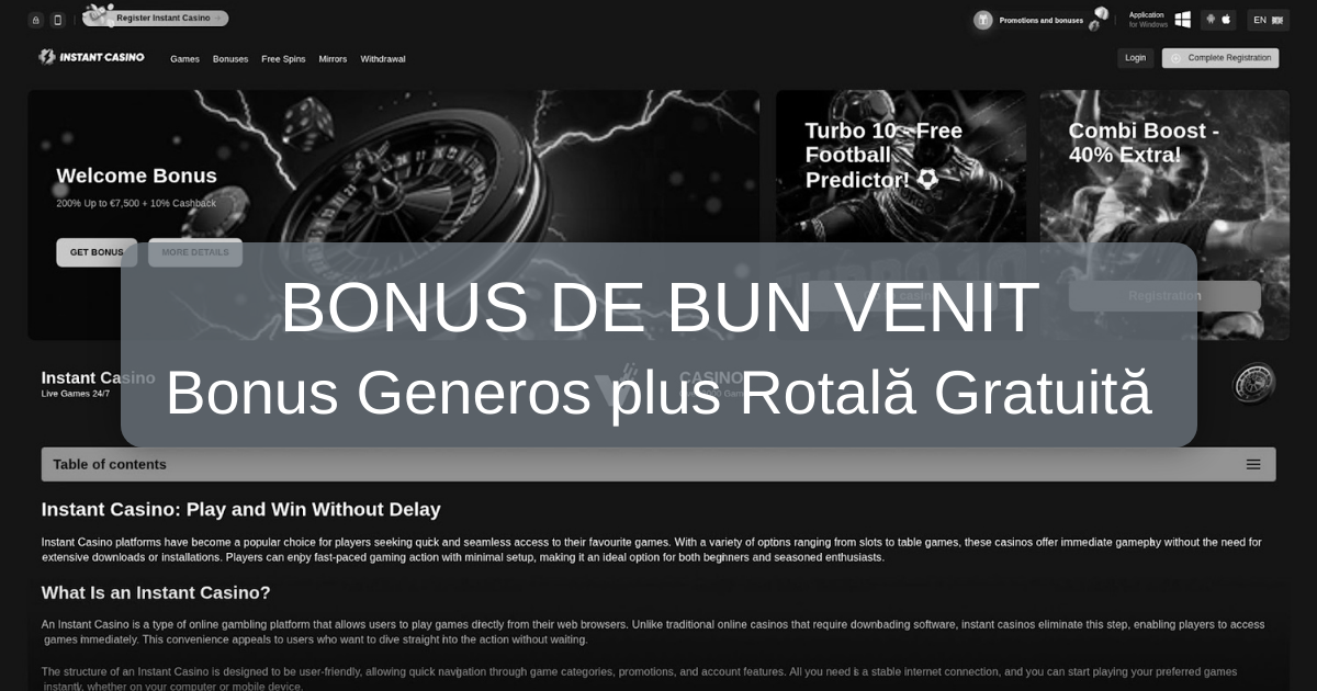 Instant Casino - Site Oficial România