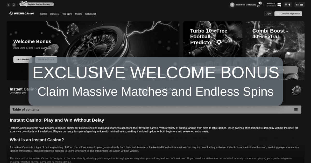 Instant Casino - Official Site in Cyprus